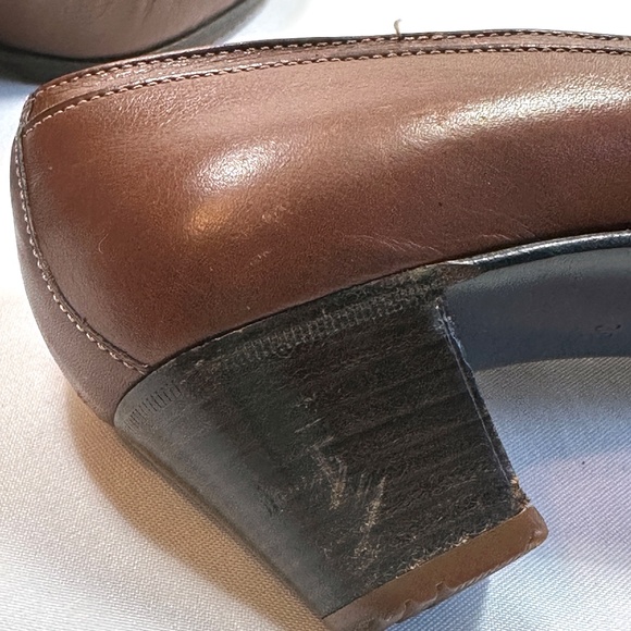 Vintage 1980s(?) CELINE Brown Leather Lace-Up Pump Size 36 US 5-1/2 - Picture 5 of 16